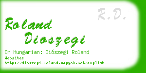 roland dioszegi business card